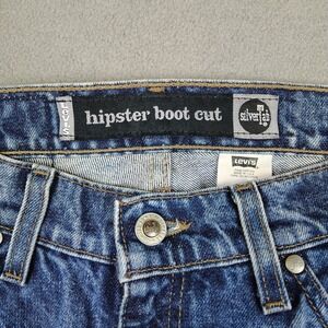 Vintage Levis Hipster Boot Cut Jeans Women 8/9 Dark Blue Cowgirl 90s USA 31" Leg